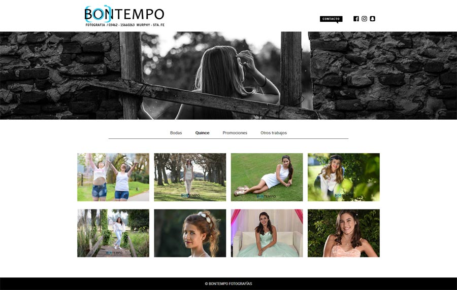 Web de fotografía Quince años Santa Fe