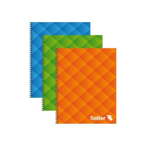 Cuaderno Setter Colors Espiral 16x21 x 42 hojas Rayado