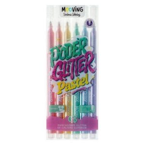 Marcadores Glitter pastel de calidad superior Mooving Serious Coloring