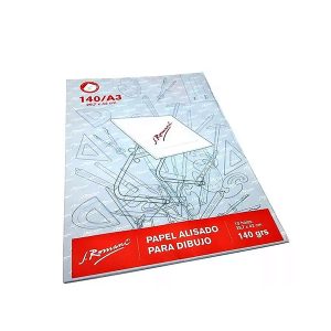 Papel Romani A3 para Dibujo Tecnico 140grs. Pack X10 Hojas