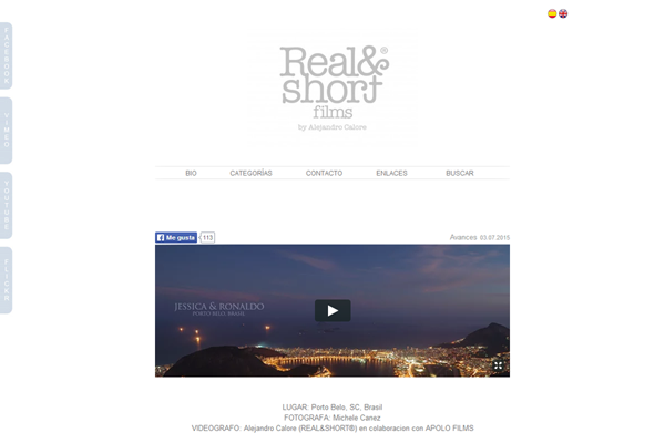 Sitio web desarrollado para Real N Short by Alejandro Calore por La Vuelta Web