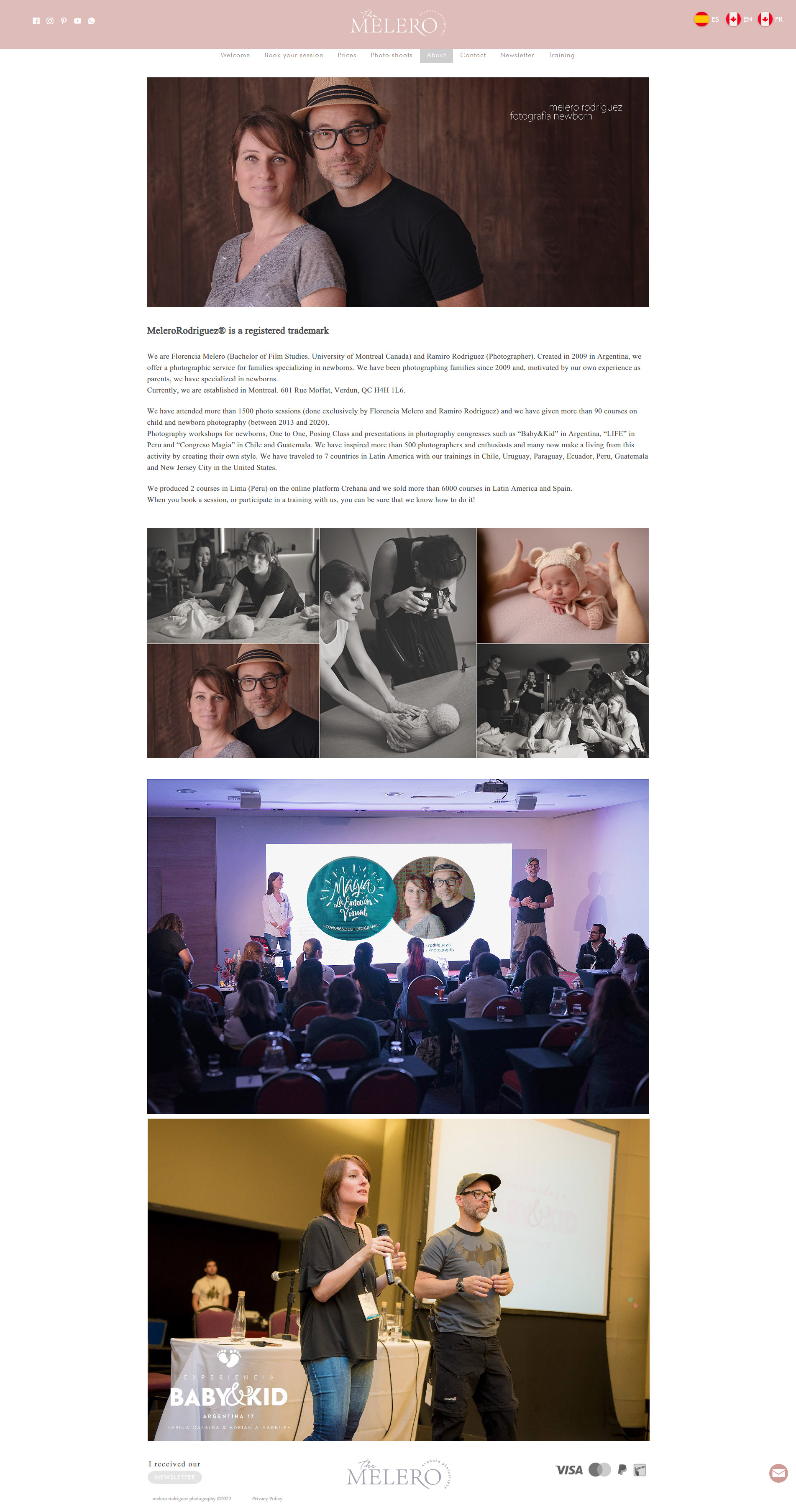 About The Melero Newborn Photography website design development La Vuelta Web