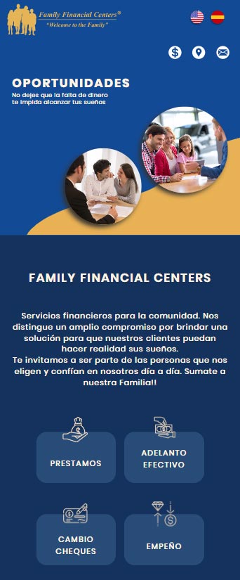 Mobile friendly responsive web design Family Financial Center development La Vuelta Web
