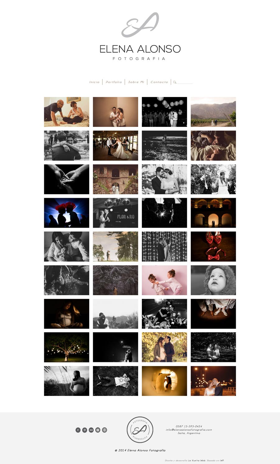 Página web de fotografía de Elena Alonso desarrollado por La Vuelta Web
