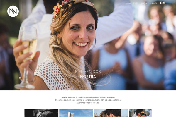 Portada web Nostra Fotografía diseñada y desarrollada por La Vuelta Web