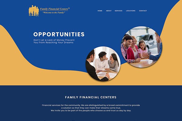 Portada One page Family Financial Center de EE.UU development La Vuelta Web